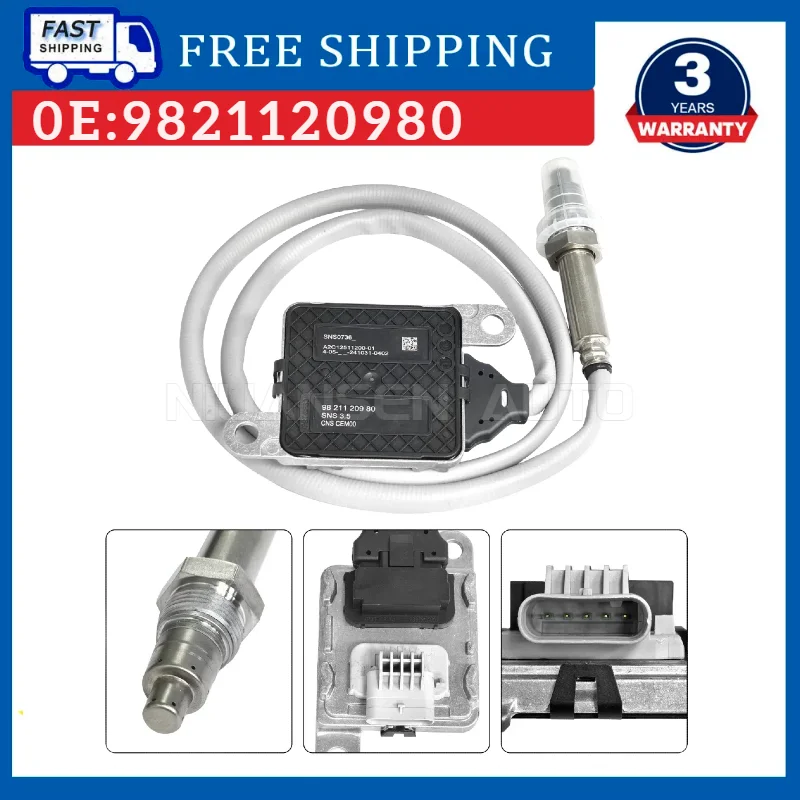 NOX 9821120980 5WK96746A 9675358480 Nitrogen Oxide Sensor For Citroen C3 C4 5008 Peugeot 208 308 1.6 2.0 HDi BlueHDi Di