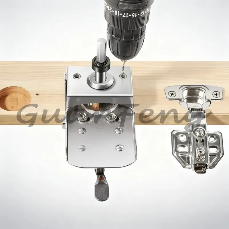 Precision 35mm Hinge Drill Guide Formwork, Stainless Steel and Plastic Concealed Hinge Open Positioner