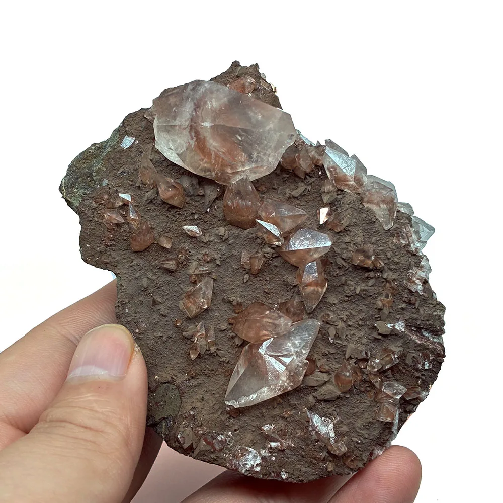 A0-6A 1 قطعة 100% الإسفار الطبيعي أحجار الكالسيت الأحمر والبلورات بلورات الشفاء