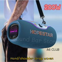 200W Powerful Bluetooth Speaker HOPESTAR A6 CLUB Shocking Subwoofer High-End IPX6 Waterproof Outdoor Portable Party Audio System