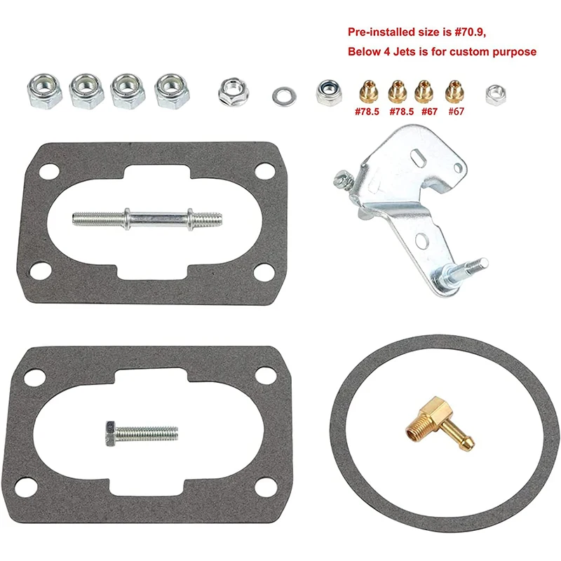 Marine Carburetor 3310-864940A01 For Mercruiser 2 Barrel 2.5L 3.0L 4CYL Engine With Long Linkage Electric Choke  Jets & Gaskets