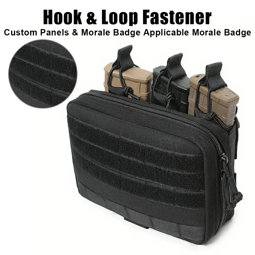 Triple Mag Pouch 5.56/.223 Tactical Magazine Pouch Molle Rifle Chargers Holder Admin Pouch EDC Organizer Detachable Molle Pouch view 2