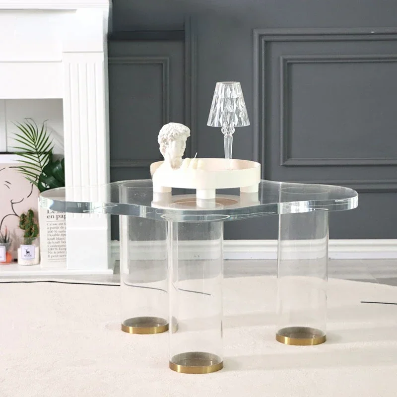 

Fashion Personality Acrylic Tea Table Quality Transparent Coffee Table Minimalist Living Room Organic Glass-Side Table