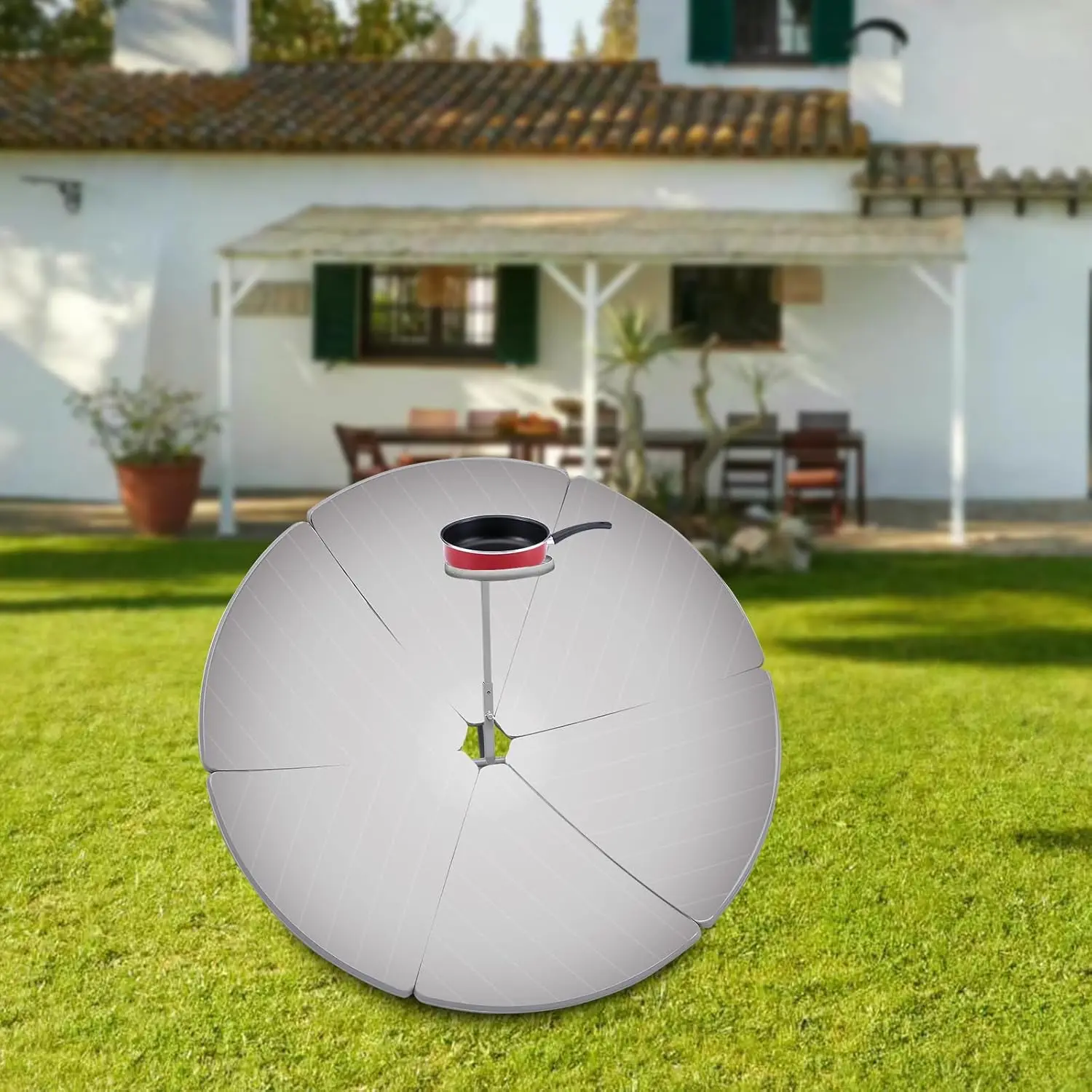 

Солнечная параболическая печь 1800 Вт, высокоэффективная солнечная печь 700-1000 Вт ° Кемпинг на открытом воздухе