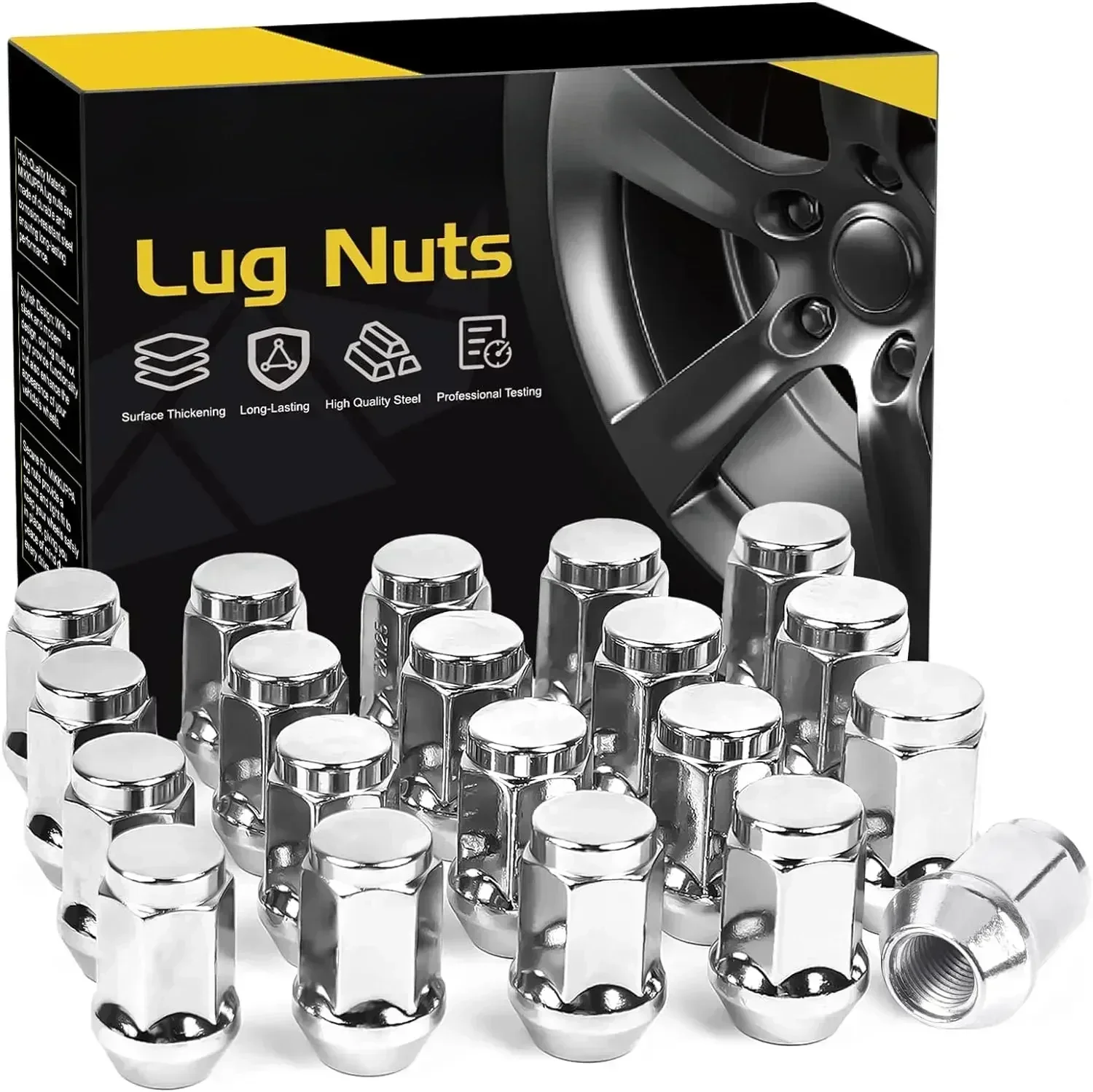 

M12x1.25 Wheel Nuts - Replacement for Nissan 2012-2024 Pathfinder, Automotive Aftermarket, Durable Stainless Steel