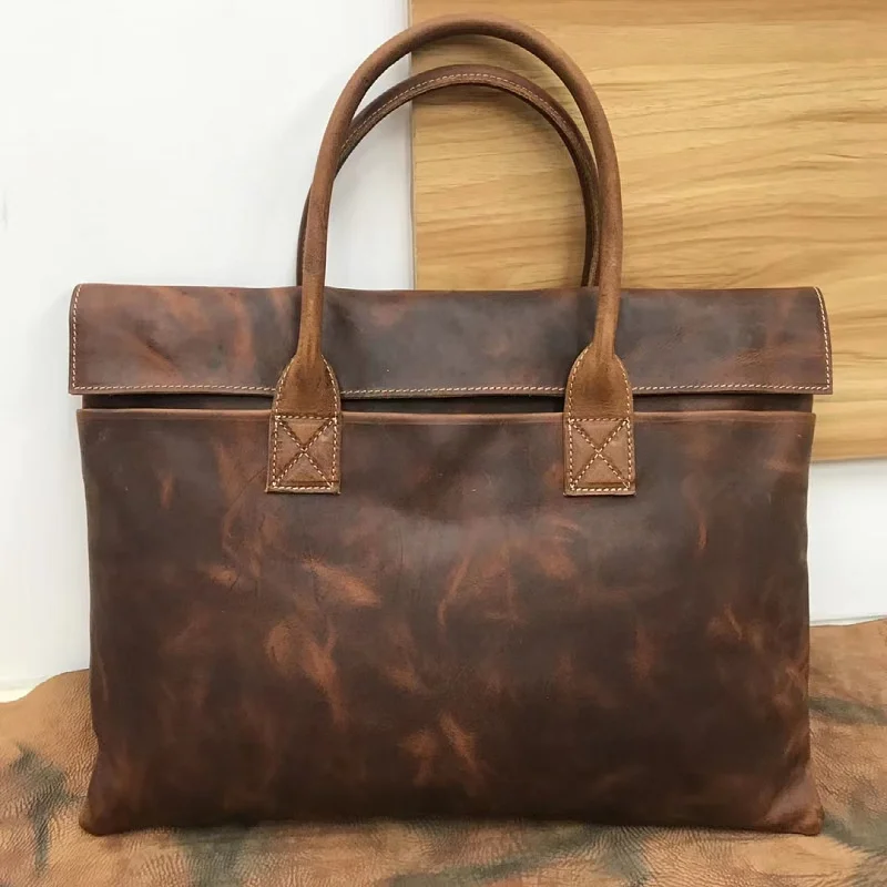 Echt leder Executive Aktentaschen für Männer Business Handtasche Mann Büro Laptop tasche Vintage Kuh Leder männliche Einkaufstasche