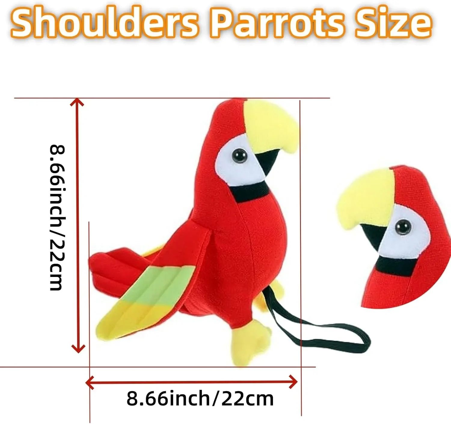 Piratenkostuumaccessoires Schedelprint Patch voor Dames Heren Kinderen Volwassenen 3 Stuks Piratenhoed & Gevulde Schouder Papegaai & Ooglapjes