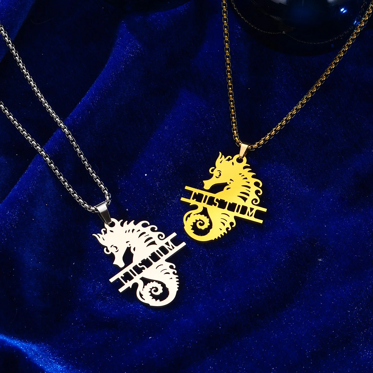 Stainless Steel Seahorse - themed Custom Pendant Necklace for Men and Women, Fashionable Jewelry Accessory