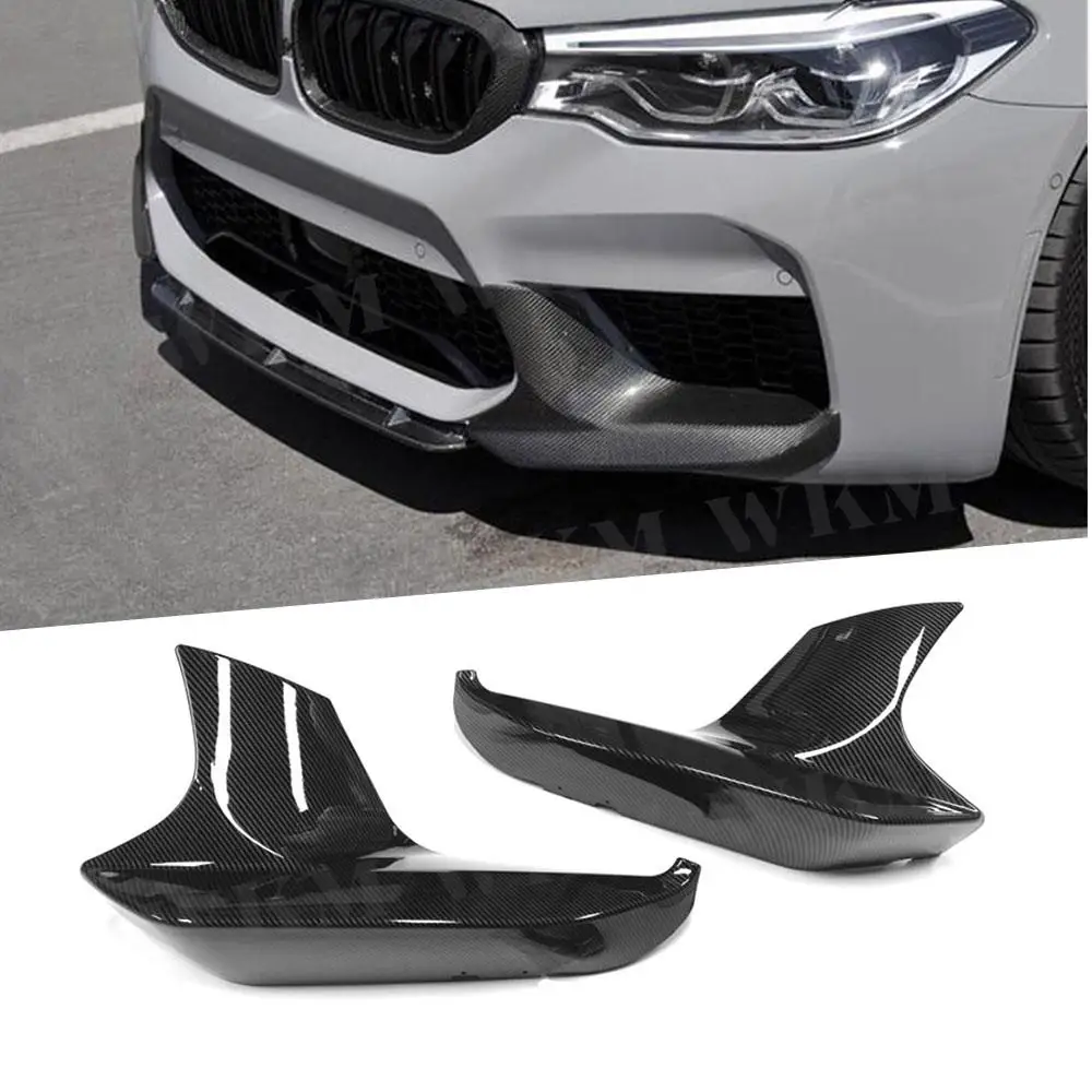 

ABS GLoss Black Front Bumper Splitters For BMW 5 Series F90 M5 2018 -2020 MP Style Bumper Canard Guard Carbon Look