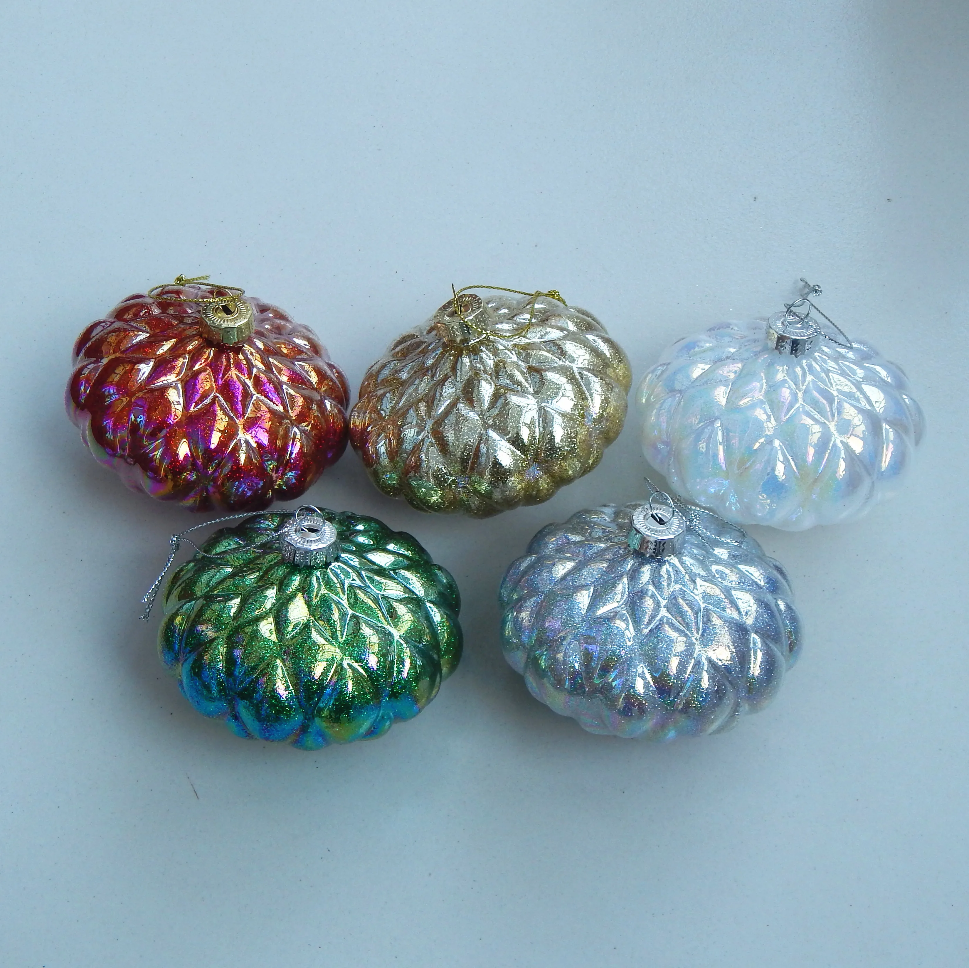 Christmas tree decoration glass 8cm colorful onion ball