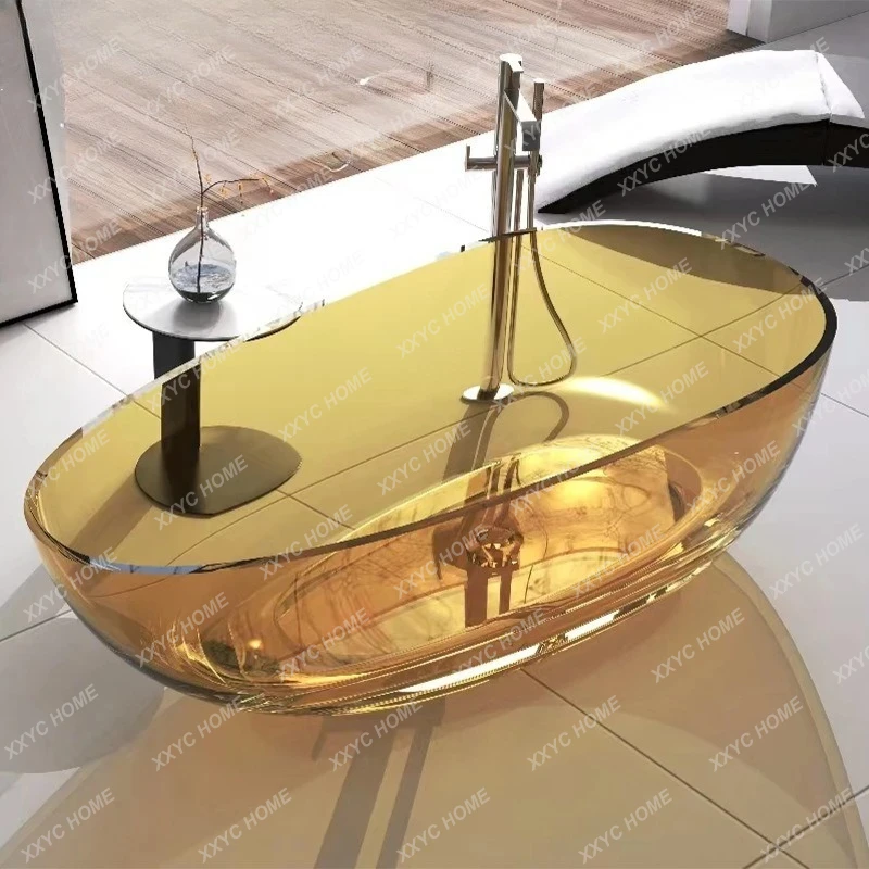 Transparent resin crystal bathtub Home hotel  Freestanding bathtub