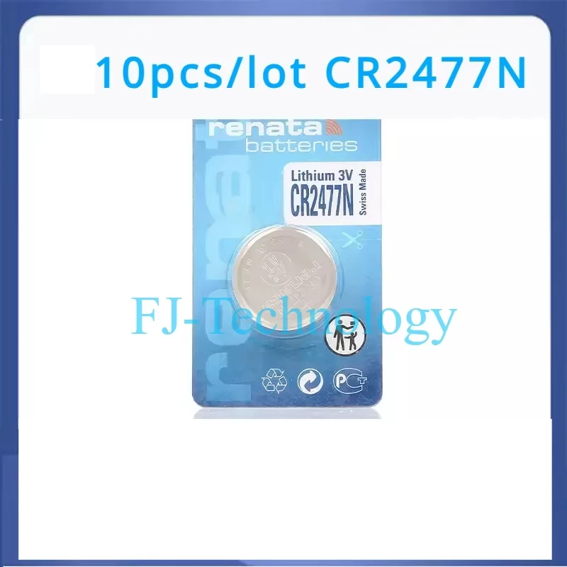 10pcs CR2477N 3V Renata Swiss Battery capacitor for T-type instruments and more