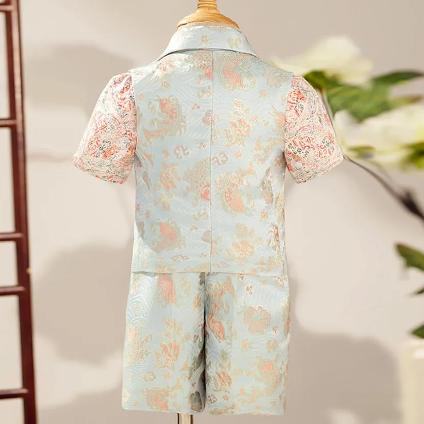2026 Neues Design Jungen Anzug Set Klassischer Stil Kinder Partyanzug für Hochzeit A2767 Großhandel Jungenanzug – Detail 7