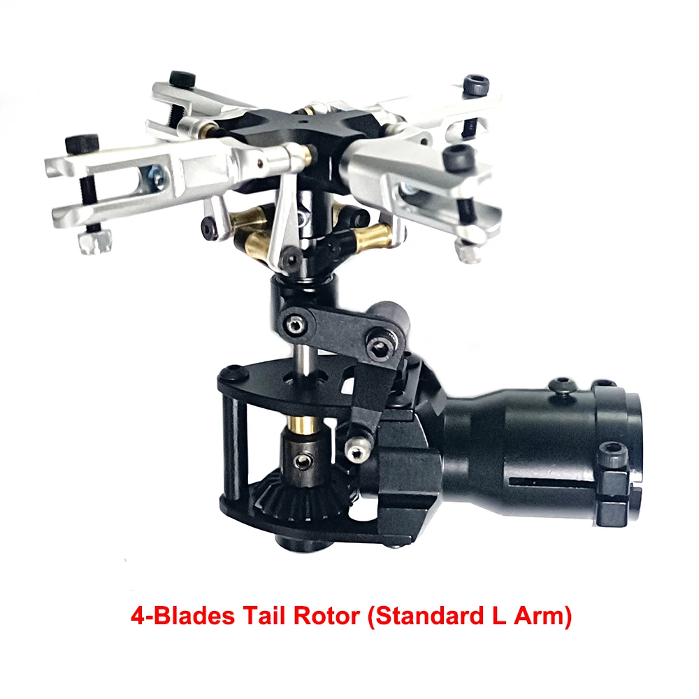 Accesorio de cola de accionamiento de torsión de 4 cuchillas de Metal RC DIY para helicóptero Align Trex 600 700 RC