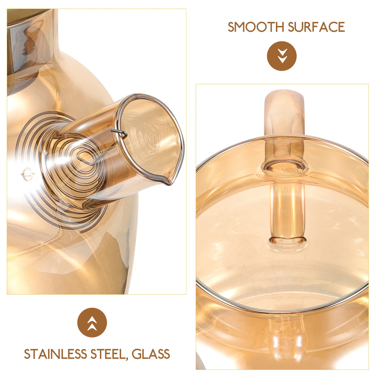 

Glass Cold Water Pitcher Premium High Temperature Resistance Large Capacity Juice Pot Flower Tea Pot Beverage Dispenser