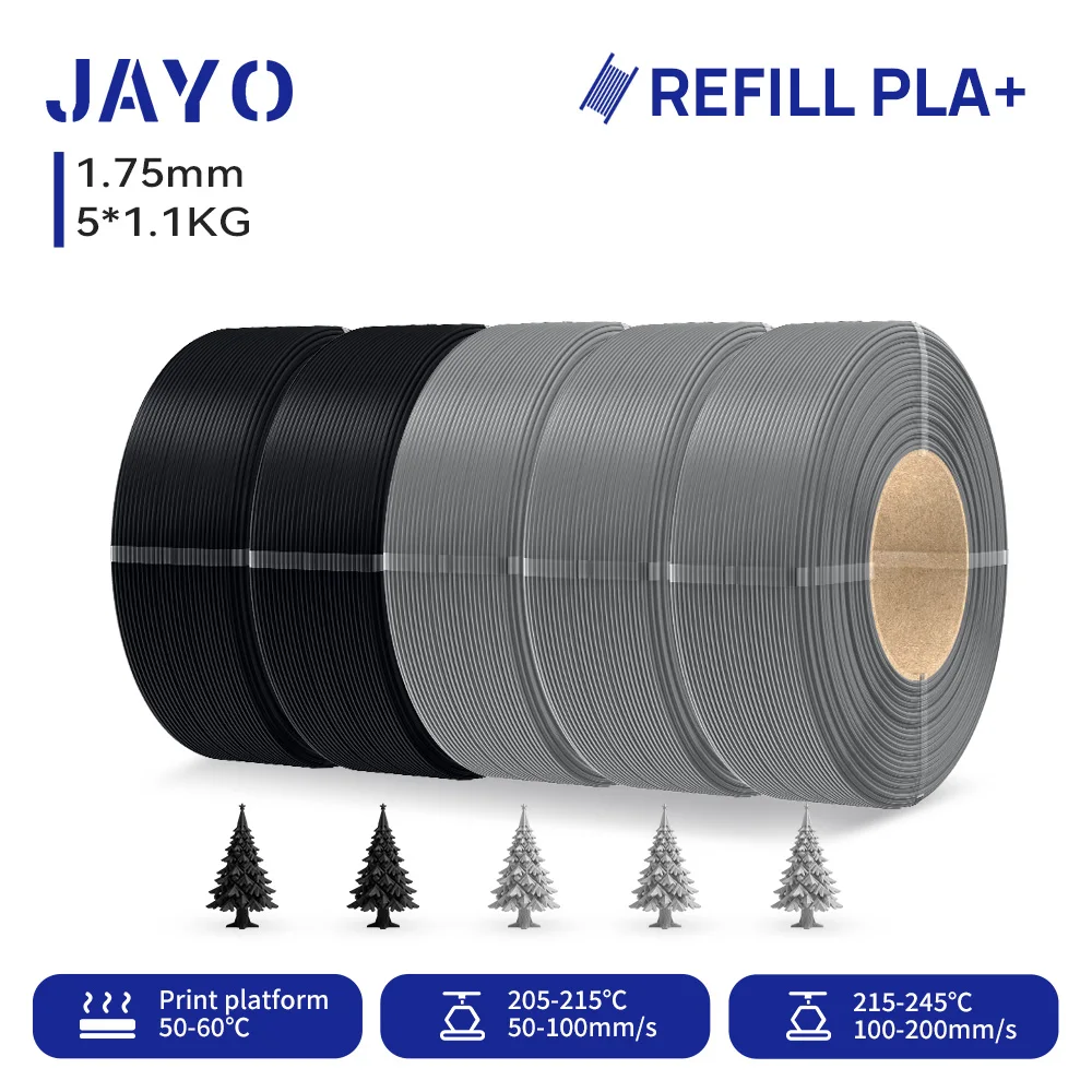 JAYO 5,5KG 3D PLA/PETG/PLA+ Drucker Nachfüll-Filament 1,75mm Ohne Spule 3D-Drucker Filament für 3D-Drucker & 3D-Stift Nachfüll-Filament