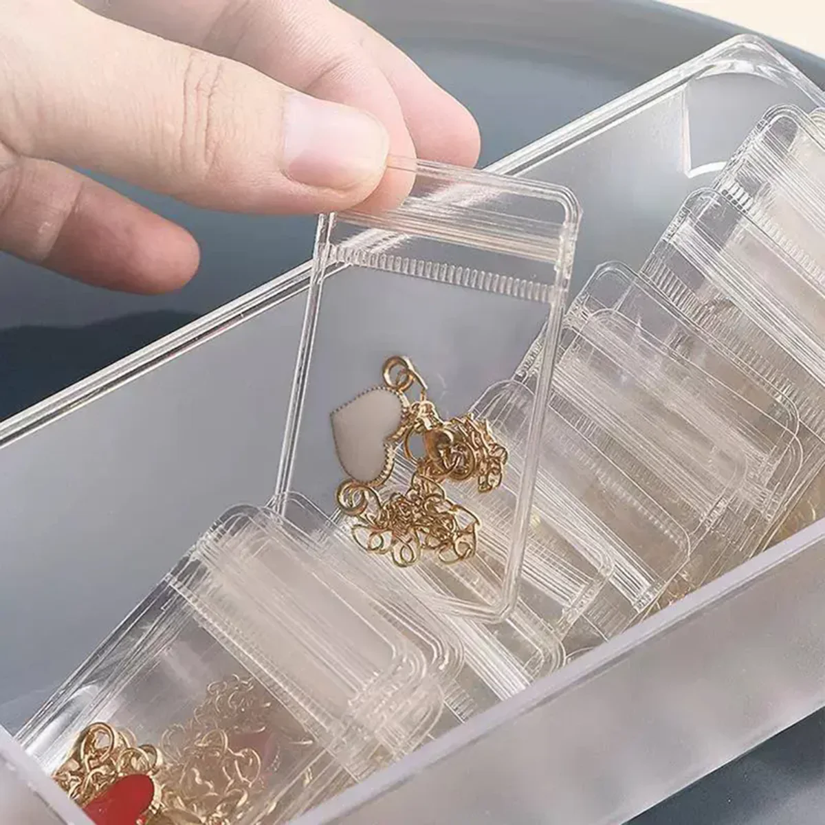 

20pcs Mini Clear Jewelry Storage Bags, Portable Pouches For Packaging Jewelry Rings Earrings Necklace Bags for Jewelry Retail Di