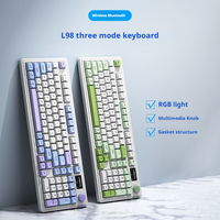 Langtu L98 Wireless Gaming Keyboard Mechanical Bluetooth Touch Tri-Mode Rgb With Screen Knob Office Wired Gaming Silent Keyboard