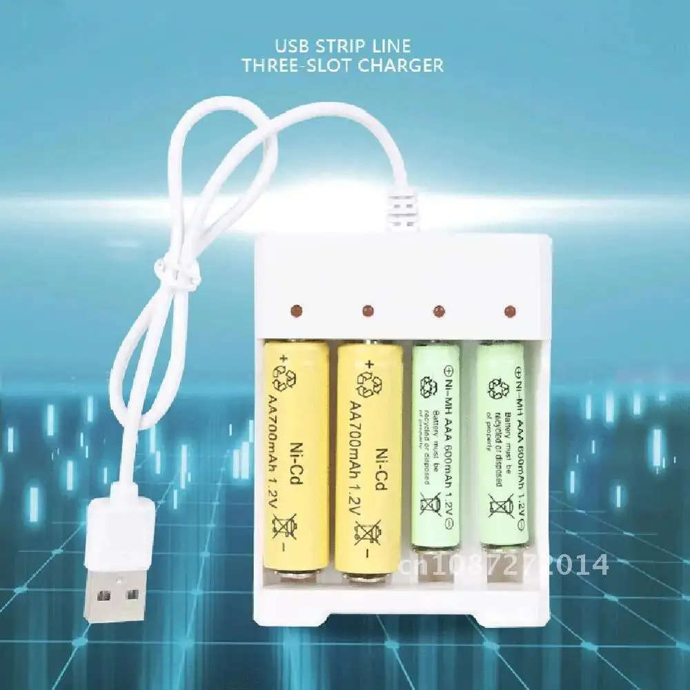 

High Quality AAA and AA Rechargeable Battery Station Hot USB 2/4 Slots Fast Charging Battery Charger Short Circuit Protection