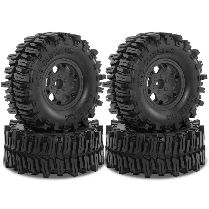 4 Uds 130mm 2,2 "Juego de llantas Beadlock para 1/8 1/10 coche trepador de control remoto Axial SCX10 Wraith RR10 Capra Trxs TRX4 YK4082
