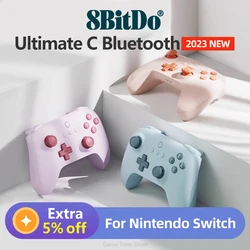 8BitDo Ultimate C Bluetooth Gamepad Wireless Gaming Controller New Colors Pink Blue Orange Compatible with Nintendo Switch OLED