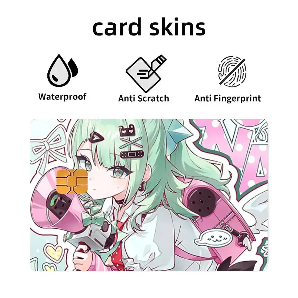 Game Zenless Zone Zero Sunna Credit Skin Cover Card Stickers 4PCS Film Bus Pass Front Decoration Bank Debit Waterproof