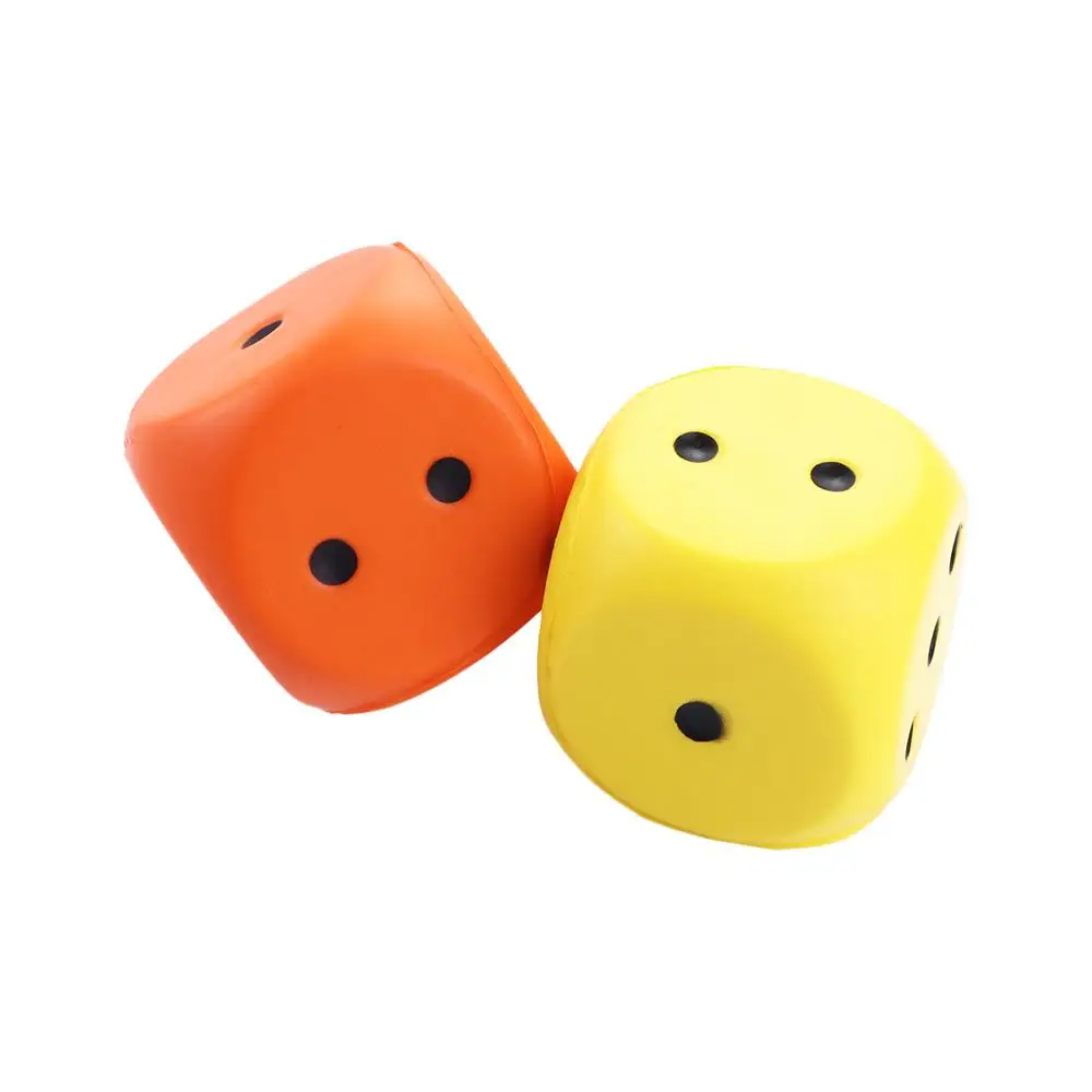 Amusing Props Length 6cm Finger Training Squeeze Solid Color Big Dice Sponge Dice Anti Stress Point Dice Pressure Relief