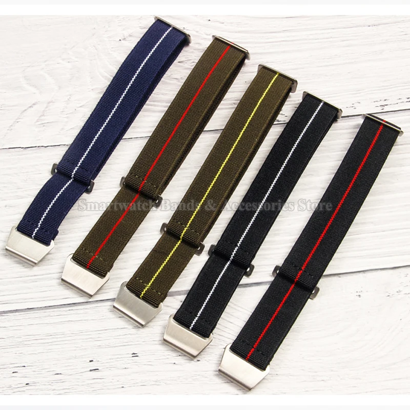 18mm 20mm 22mm Braided Nylon Watch Strap for Tudor Military Sport Wrist Band for Seiko for Omega Troops Parachute Bag Bracelet