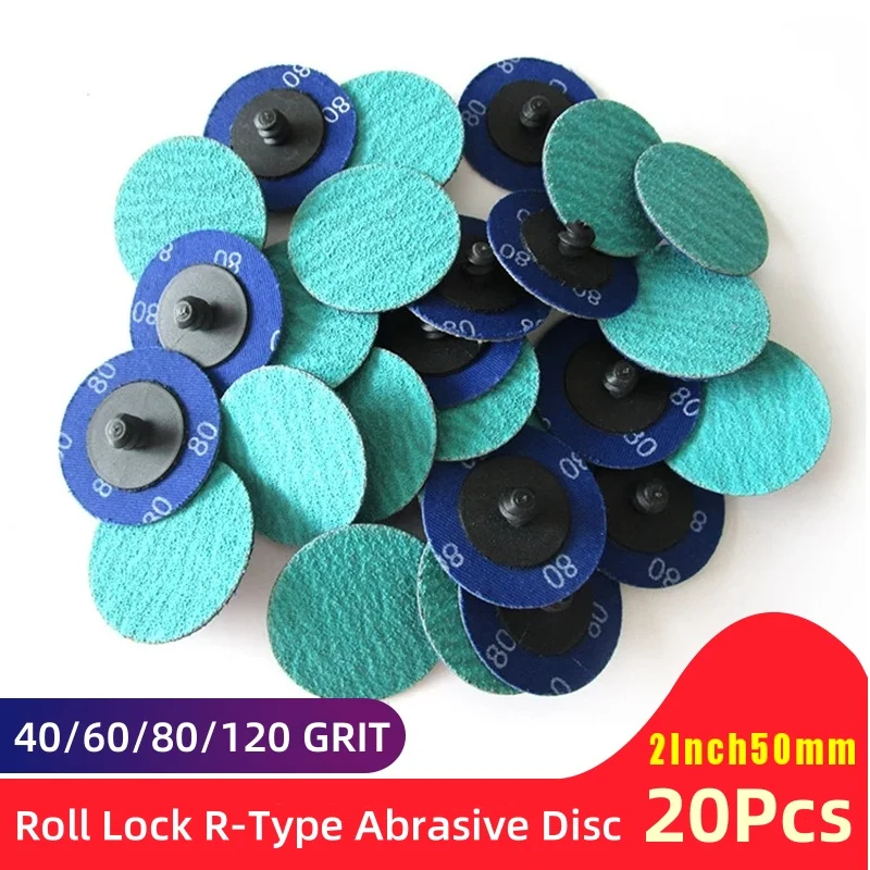 Discos de lijado de cambio rápido de Zirconia, disco abrasivo de papel de lija tipo R de 2 pulgadas, 3M, 577F, 50mm, 1/4 pulgadas, eliminación de óxido de pintura