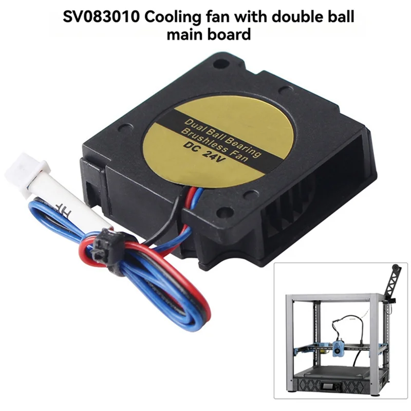 

【Падение цены! !】SV08 24 В 3010 Гидравлический вентилятор охлаждения с двумя шарикоподшипниками, радиальный экструдер, турбо, высокая скорость 15 000 об/мин