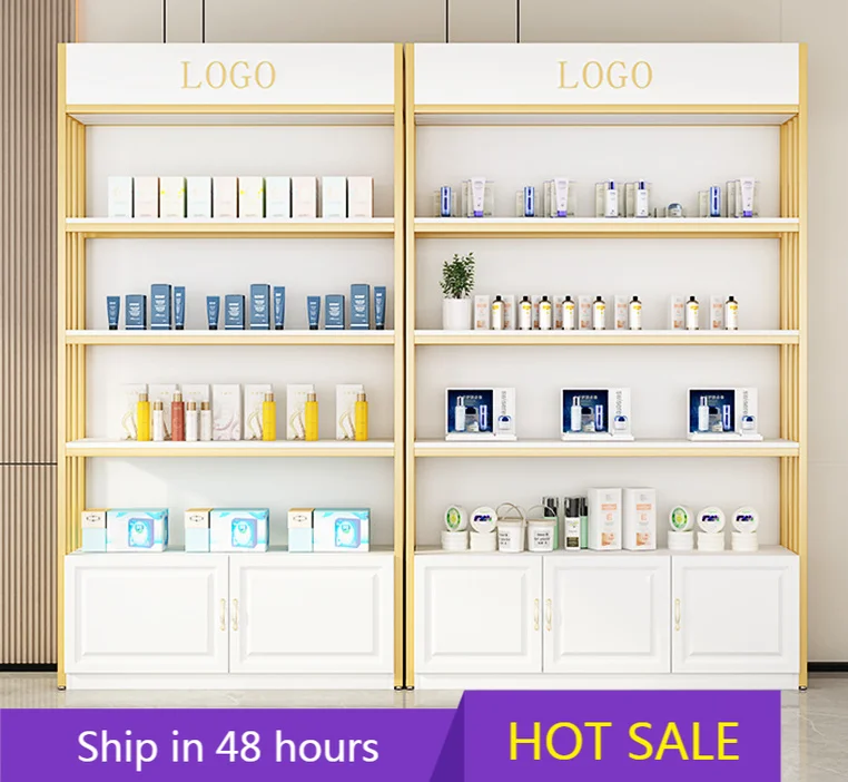 

YTYIN Multi-Layer Nail Art Storage Cabinet Facial Mask Display Rack for Beauty Salon Cosmetics Shelf Display for Supermarket She