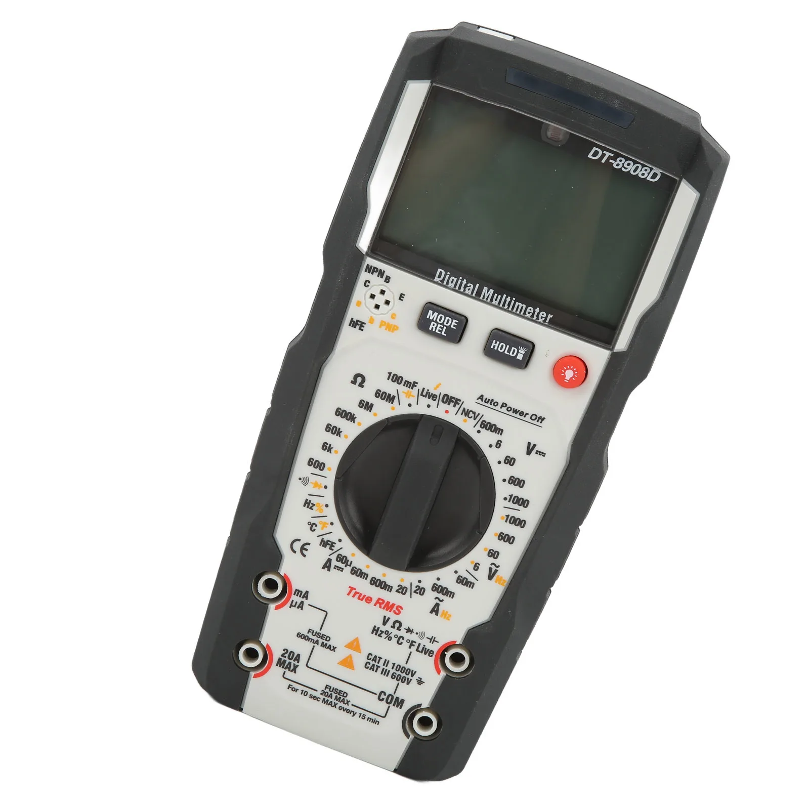 Multimeter Digital Multimeter DT-8908D Multimeter Akurasi Tinggi Tester Portabel Rentang Manual Tahan Api Voltmeter LCD Industri