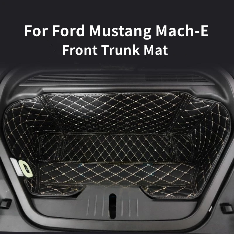 For Ford Mustang Mach-E 2021 2022 Front Trunk Mat Front Full Pad Cargo Liner Area Protective Cover Anti-Dirt Pad Car Accessories