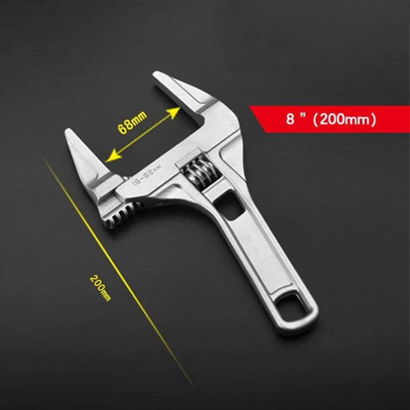 Adjustable Spanner Short Shank Large Openings Wrench Head Depth Wrench