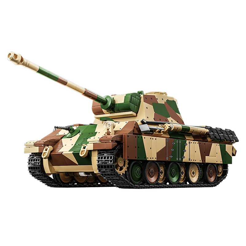 12GO 97002 WWII Pantera alemana tipo tanque G modelo 1962 Uds conjunto de bloques de construcción modelo militar juguetes DIY para regalos de navidad