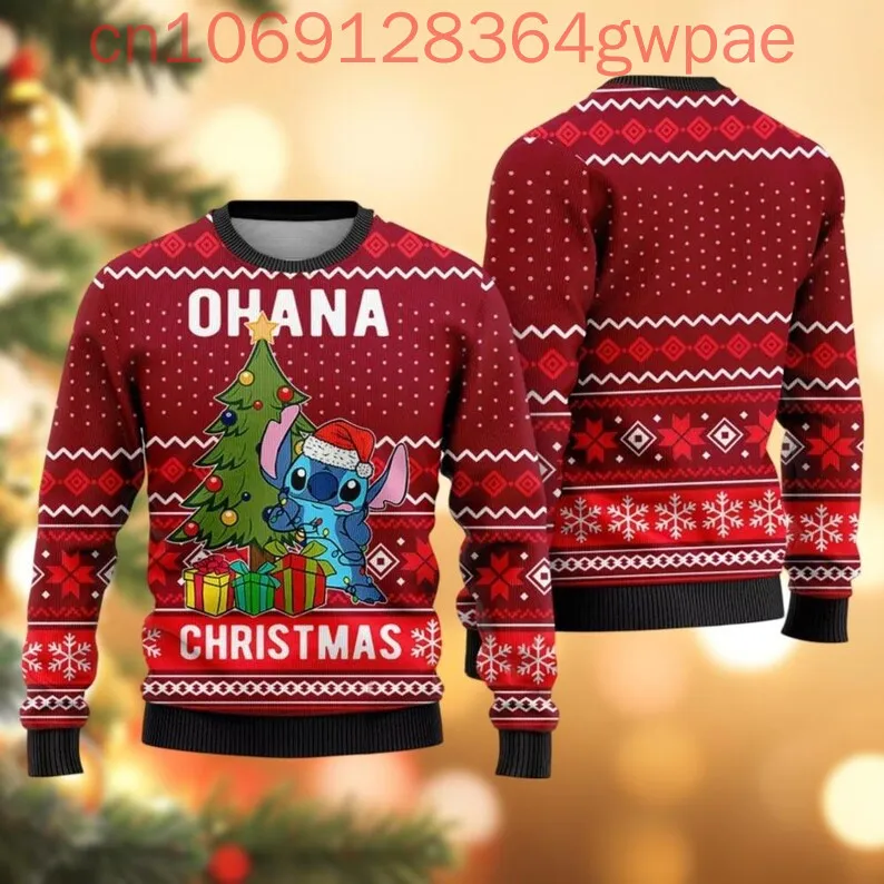 Disney Merry Stitch Ugly Christmas Sweater Stitch Xmas Santa Christmas Gift For Men Women Sweater