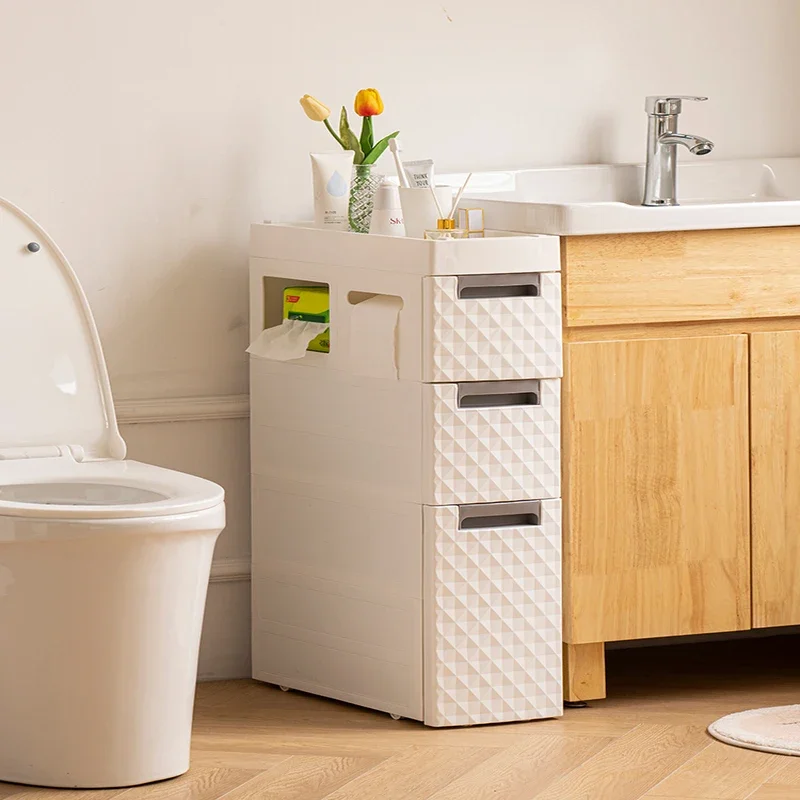 

Multifunctional Bathroom Storage 18CM Wide Slot Cabinet Ideal for Narrow Toilet Spaces Large Capacity