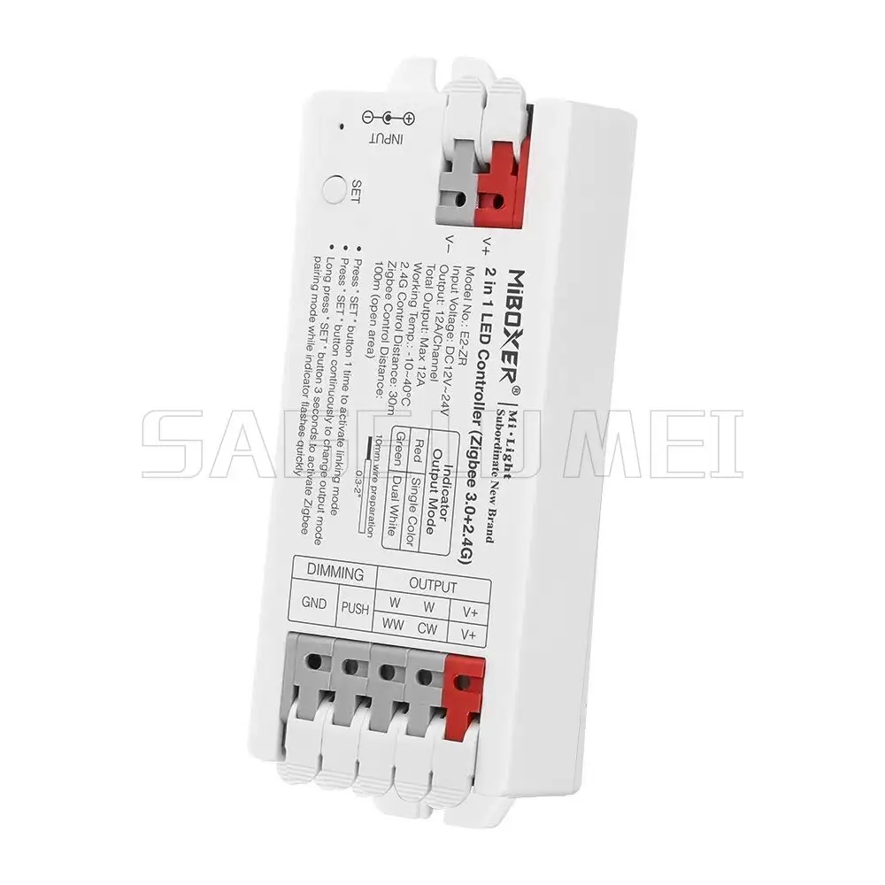 E2-ZR E3-ZR Miboxer 2 3 in 1 LED Controller Zigbee 3.0+2.4G Single color/Dual white/RGB/RGBW/RGB+CCT LED Strip Light Lamp Dimmer