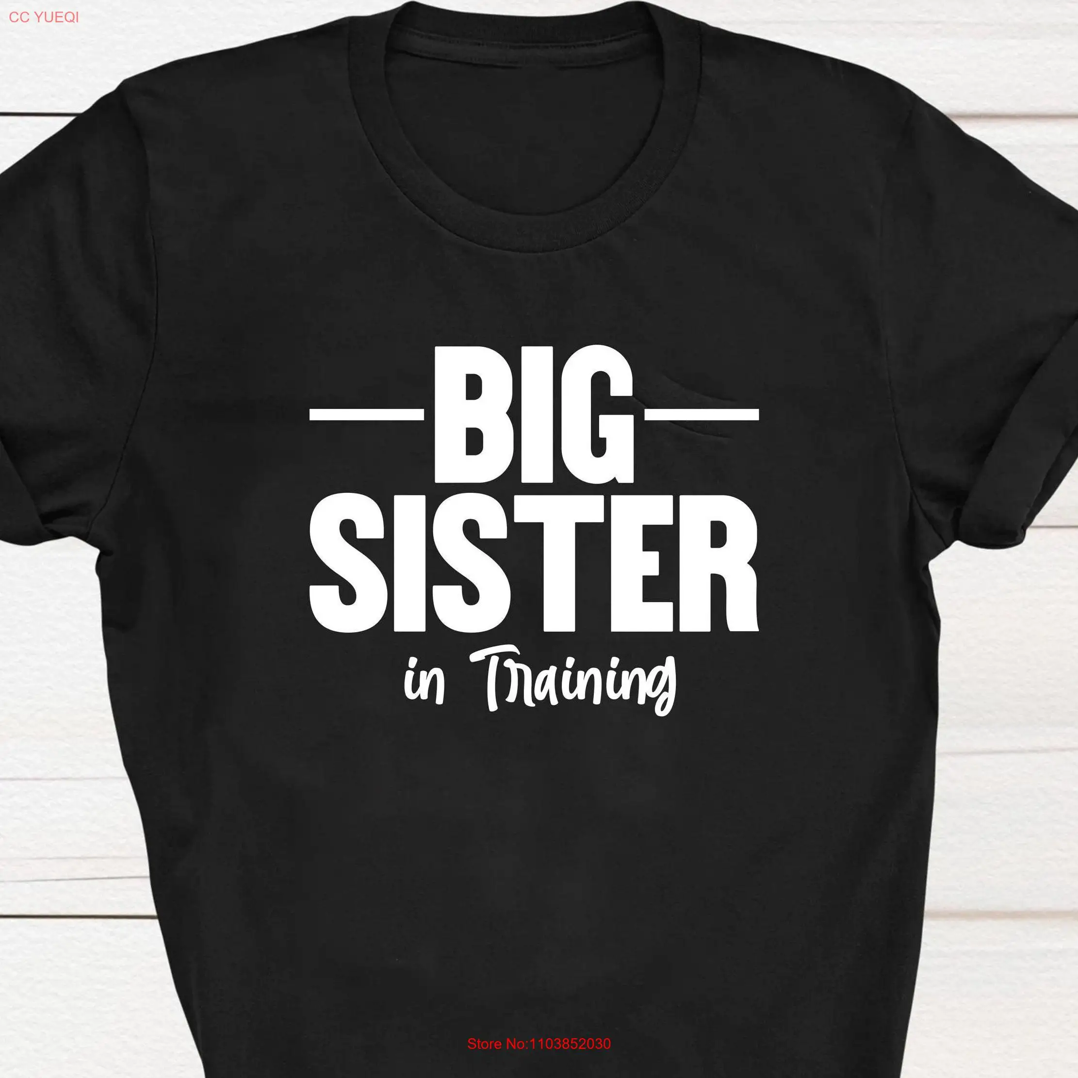 Big Sister In Training T Shirt Cute Pregnancy Announcement s Funny Family for Him Her Tops long or short sleeves