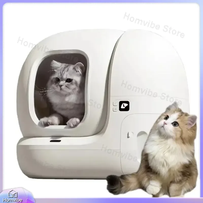 Wholesale Fully Enclosed Automatic Cat Litter Box Self Cleaning Smart Large Capacity Low Odor Quiet Operation for Multiple