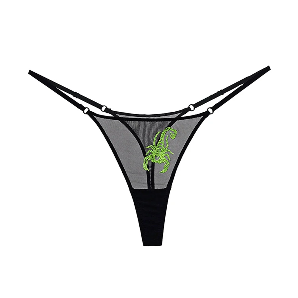 Bikini Set Sexy Women Thong Ultra-thin Mesh Transparent Panties Low Waist T-back Thongs Hight Cut G-String Breath Erotic Underw