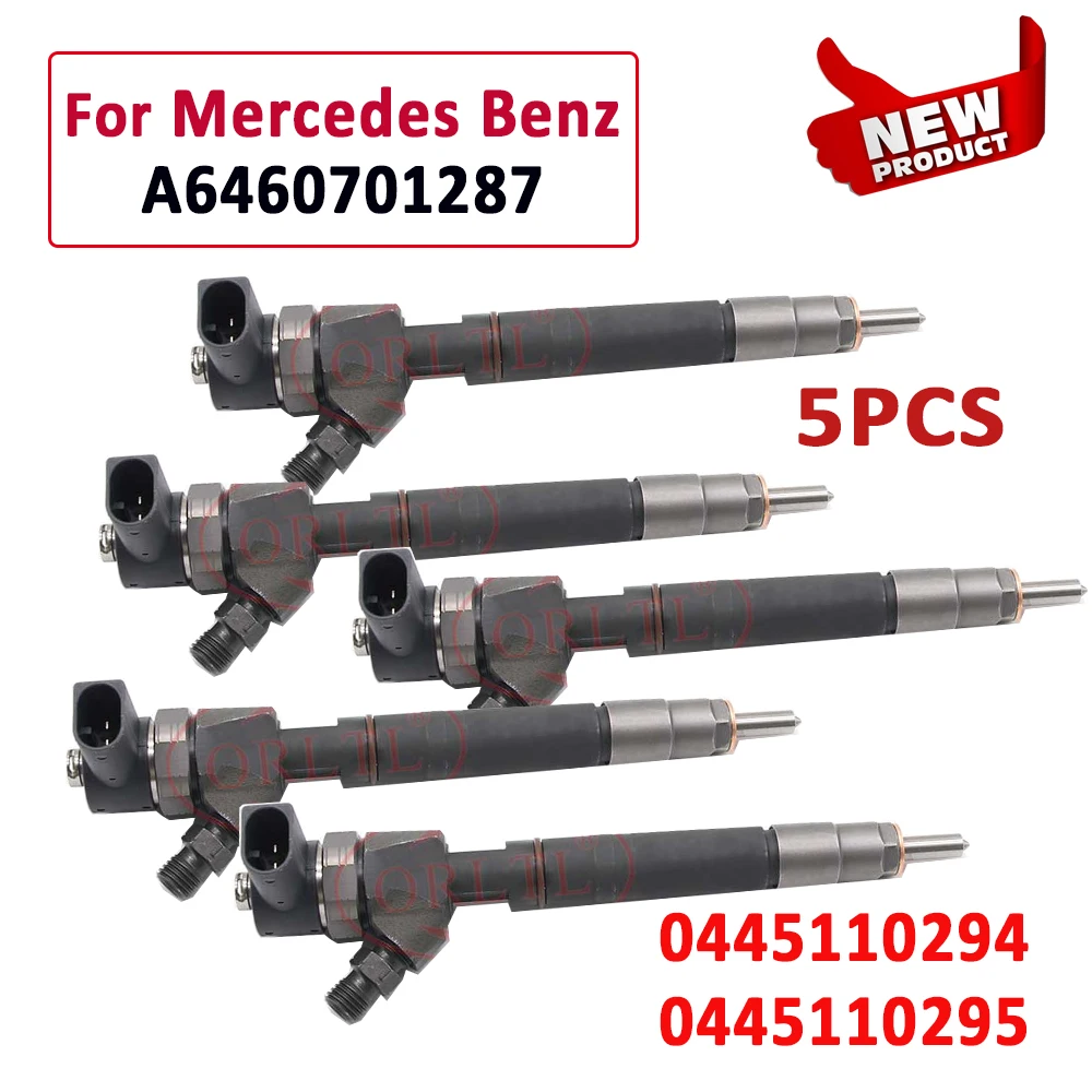 

5 PCS ORLTL 0 445 110 295 New Common Rail Fuel Injector A6460701287 Diesel 0445110295 for Mercedes Benz 0445110294 0 445 110 294