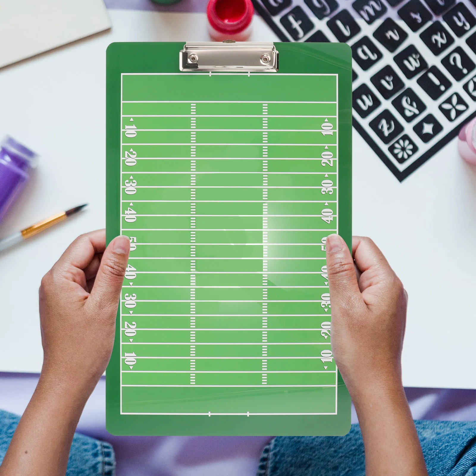 لوحة مباراة كرة القدم، لوحة تدريب متينة من مادة PVC ثابتة وخفيفة الوزن، سهلة الاستخدام، معدات تدريب رياضية، ملحقات كرة القدم