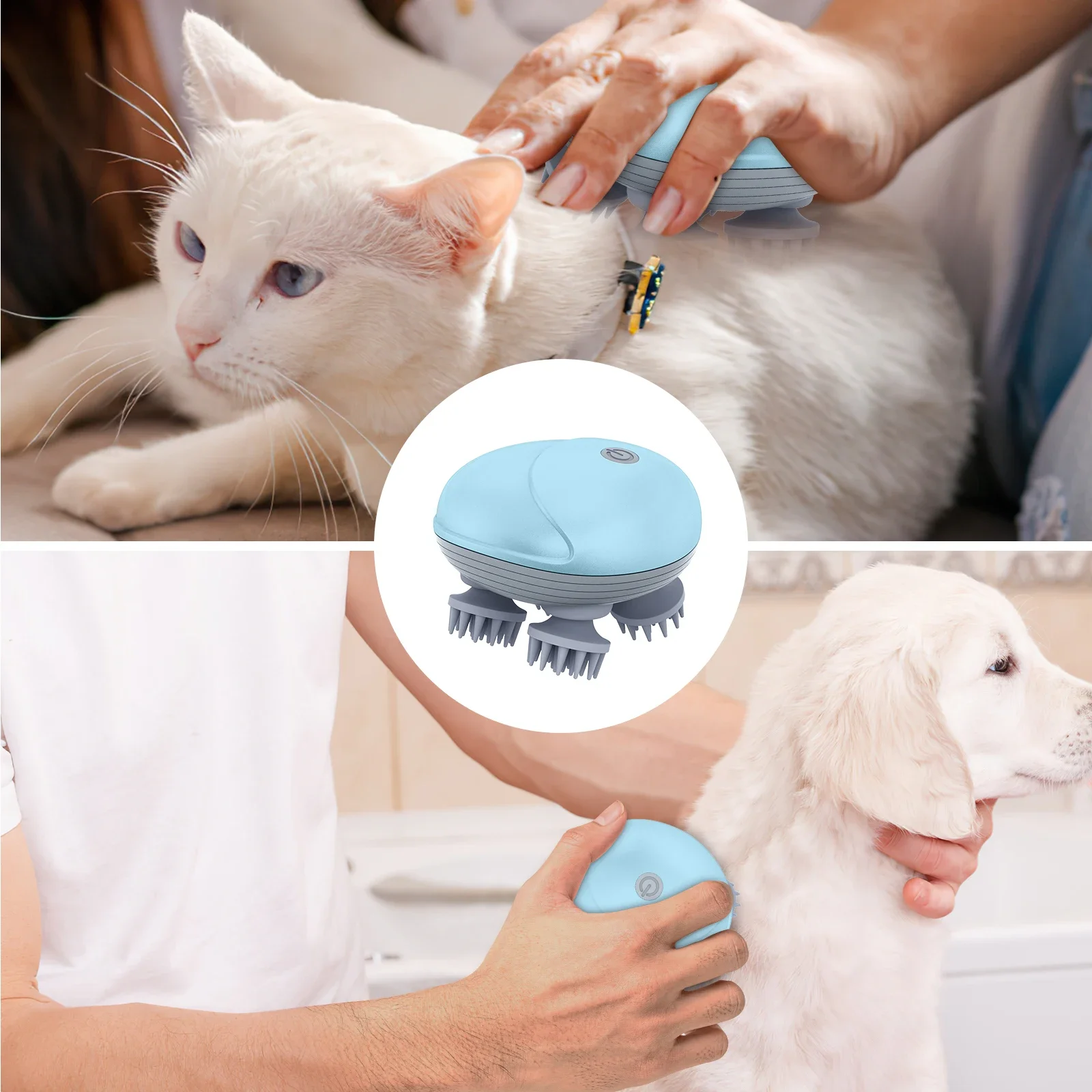 Cat Massager Handheld Body Massager Pet Massager for Pets Relax and Hair Growth Stress Relax Cat Accessories Pet