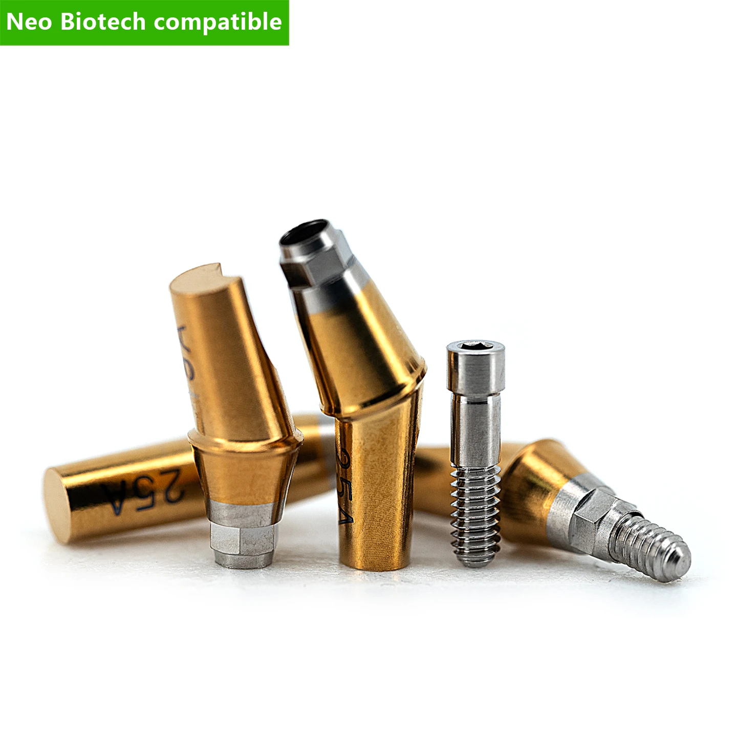 

For Neo Biotech Dental Abutment Angled Straight Hex Connection With Screws Titanium Parts Lab High Quality OEM Factory Direct