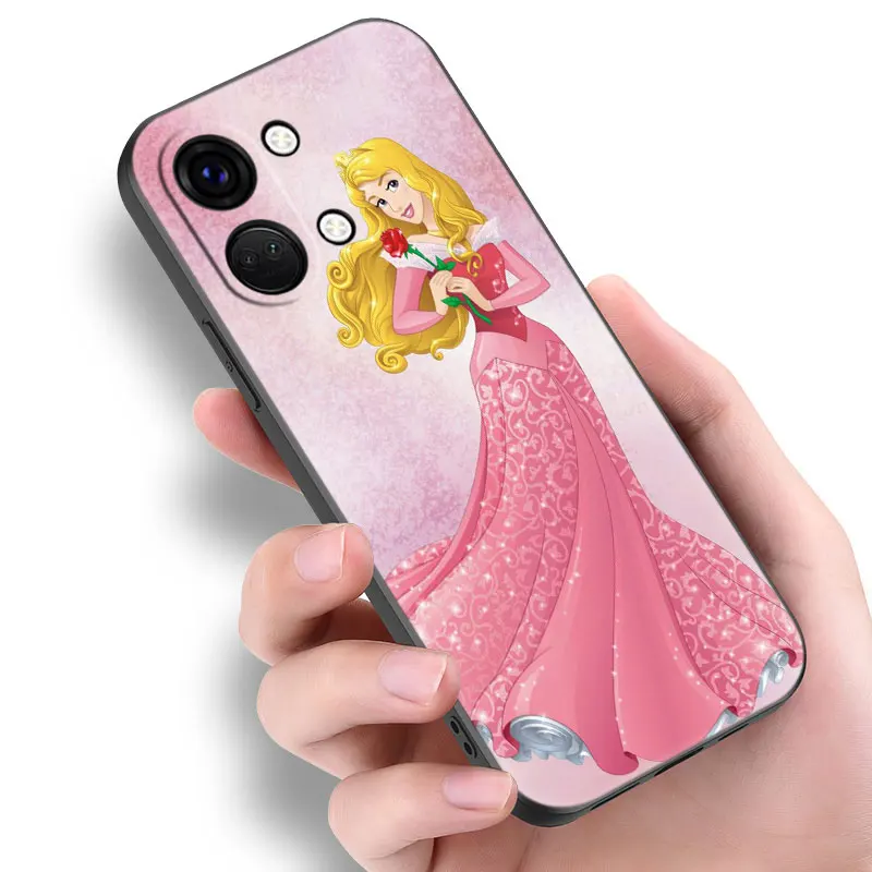 Sleeping Beauty Aurora Black Phone Case For OnePlus Nord 3 2T N30 N300 N20 N200 CE2 CE3 Lite 10T 11 9RT ACE 2V Pro Cartoon Cover