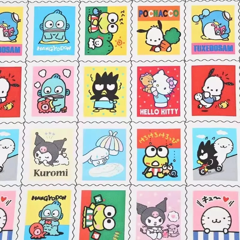 Oxford Fabric Sanrio Family Cartoon Cute Picture Theme Fabric Sewing Material for Tablecloth Backpack Handmade Baby Fabric