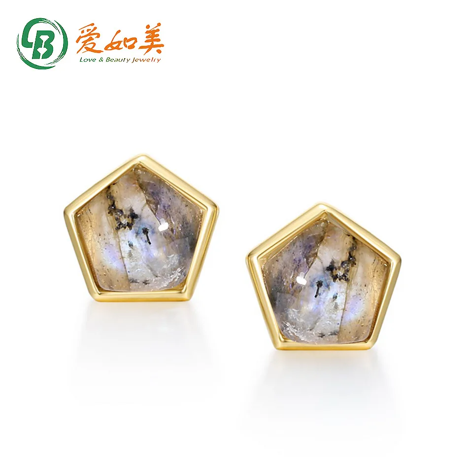 

Серьги из 18-каратного золота PT950, платиновые, посеребренные, 7-слойные золотые серьги Feldspar, новые геометрические квадратные серьги, простые серьги