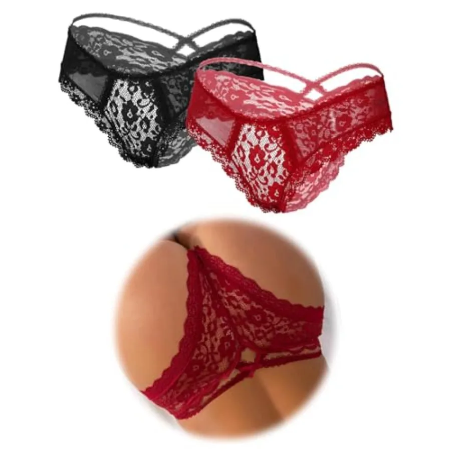 

ohyeah Lace Thongs for Women Sexy Lace Panties Plus Size Cheeky Underwear Low Waist Thong Ladies Underpants