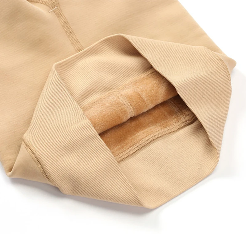Samt-Damenstrumpfhose, Thermo-Transparente Übergröße-Strumpfhose, Fleece-Slim-Leggings, Warme Winterstrümpfe, Streetwear – Detail 14